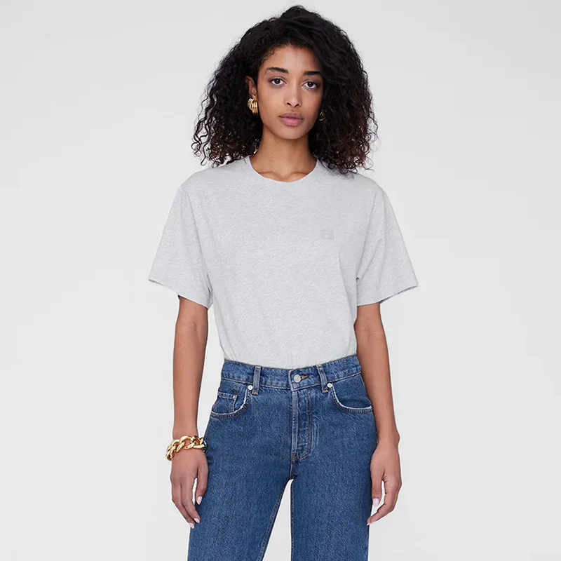 

2025 Summer New North Left Chest Embroidery Small Frame Embroidery Classic Logo Women's Short Sleeve T-Shirt