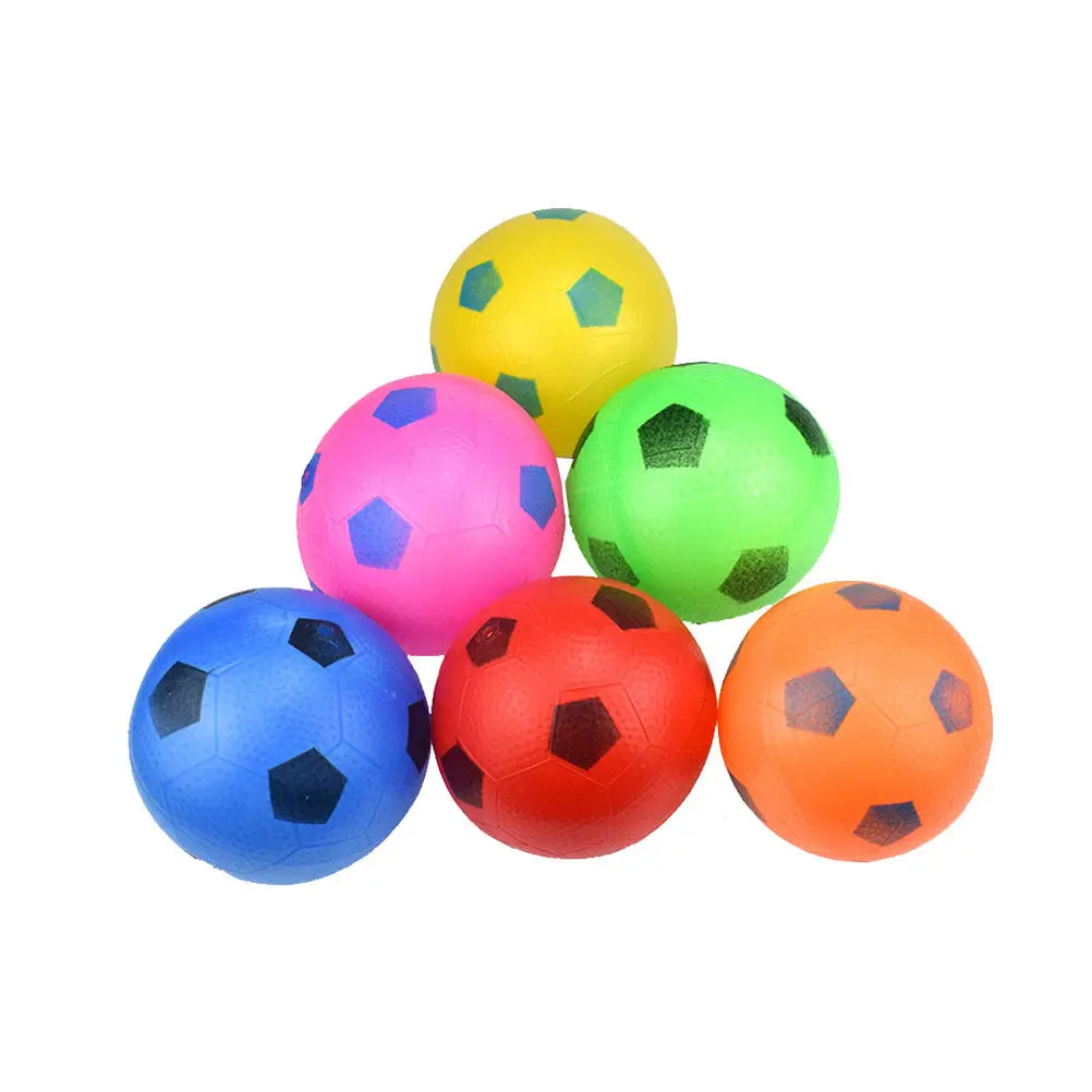 9Pcs Inflatable Soccer Pattern Plastic Football Balls Colorful for Kids Outdoor Beach Pool Entertainment Inflatable Soccer Toy
