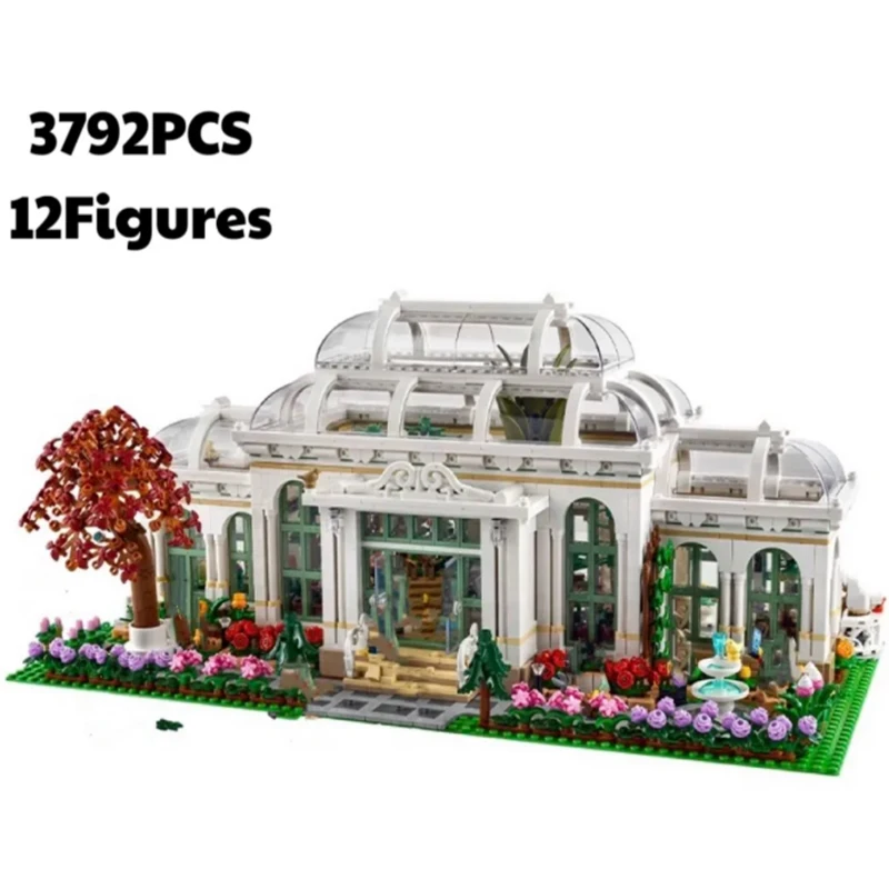 Creative Ideas Botanical Garden Set Compatible 21353 Building Blocks Glasshouse Streetview Modular Model DIY Bricks Toys Gift