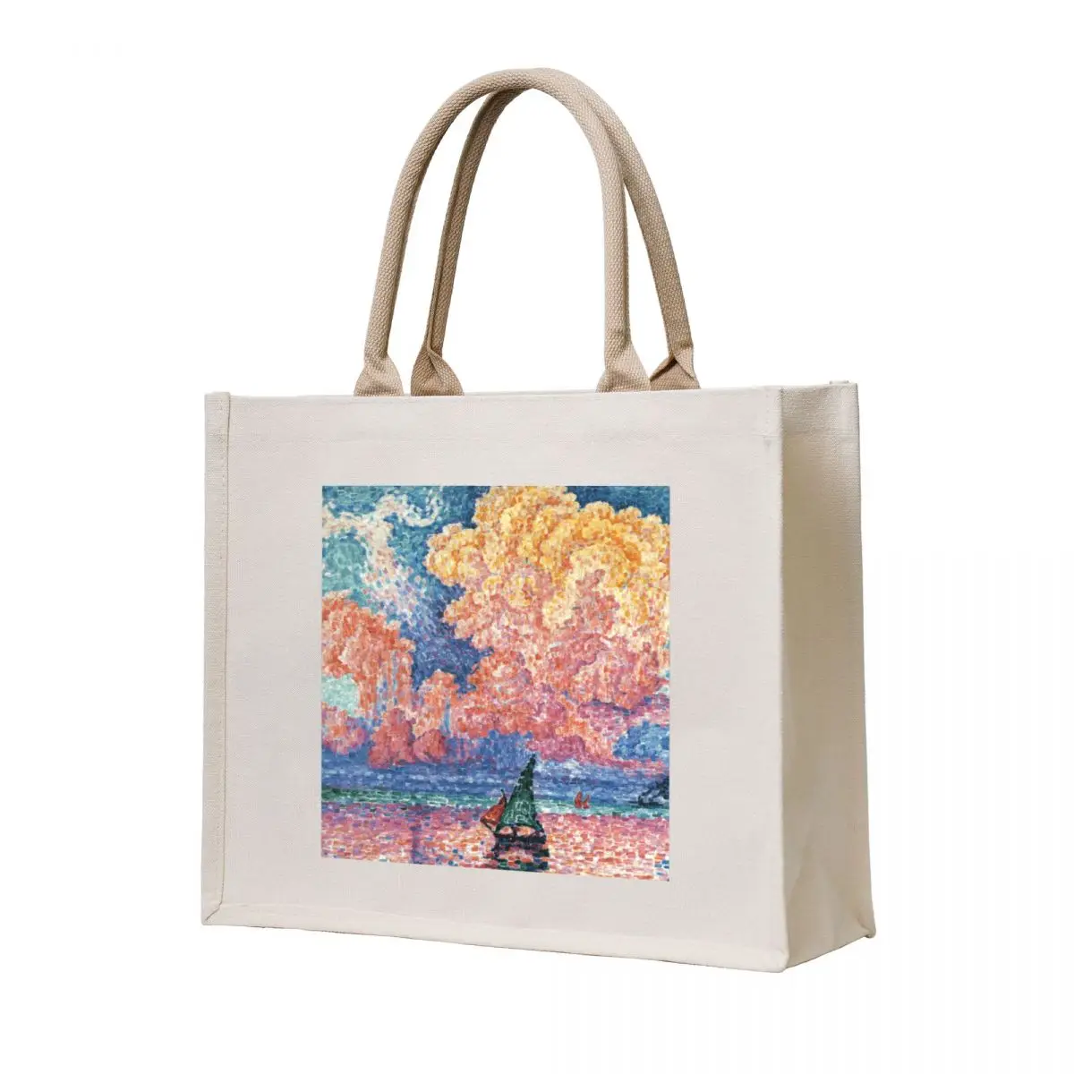

Favourite Artist - Paul Signac - The Pink Cloud Tote Bag personalized tote tote bag eco pack handbag