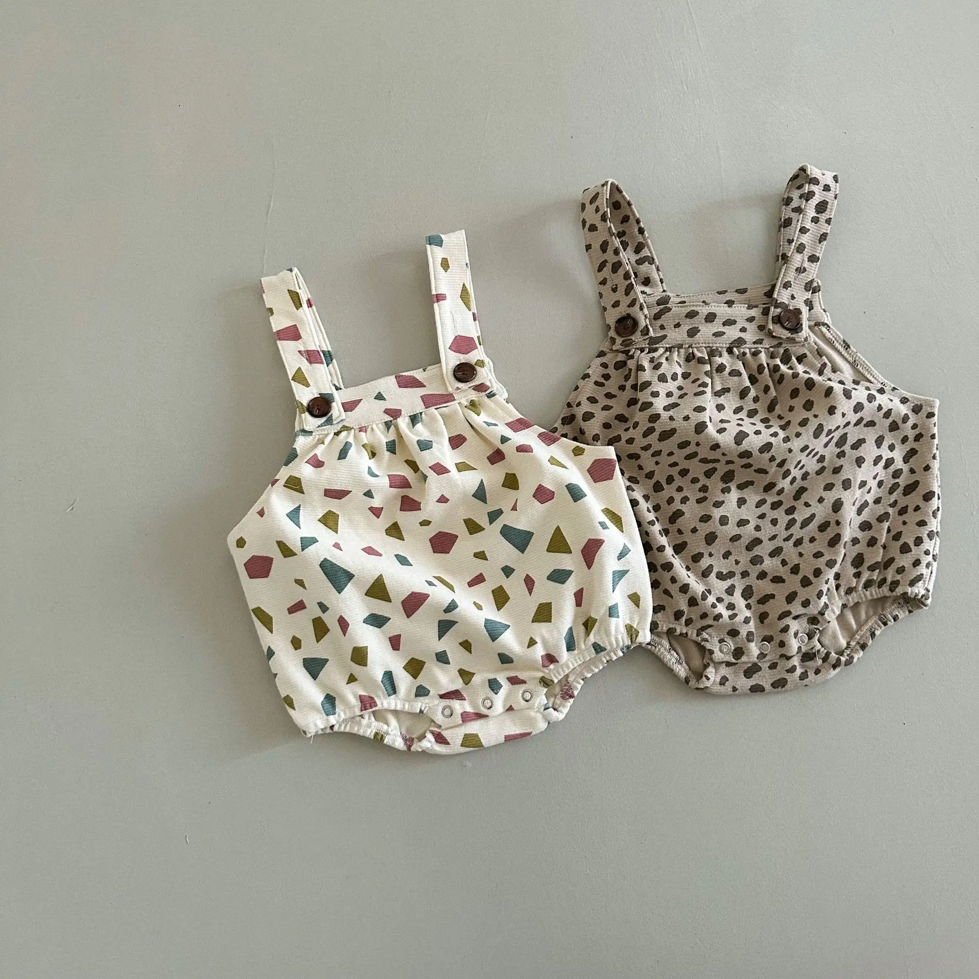 Korea Style Baby Rompers Pant 2024 Fashion Dot Baby Clothing Toddler Baby Jumpsuit One-Pieces Bodysuits For Girls Boys