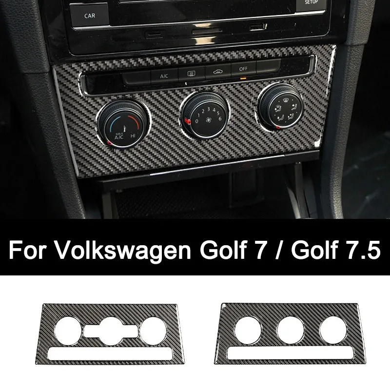 

For Volkswagen Golf Mk7 Mk7.5 (2012-2019) Premium Carbon Fiber Dashboard Air Condition Control Button Knob Switch Panel Sticker