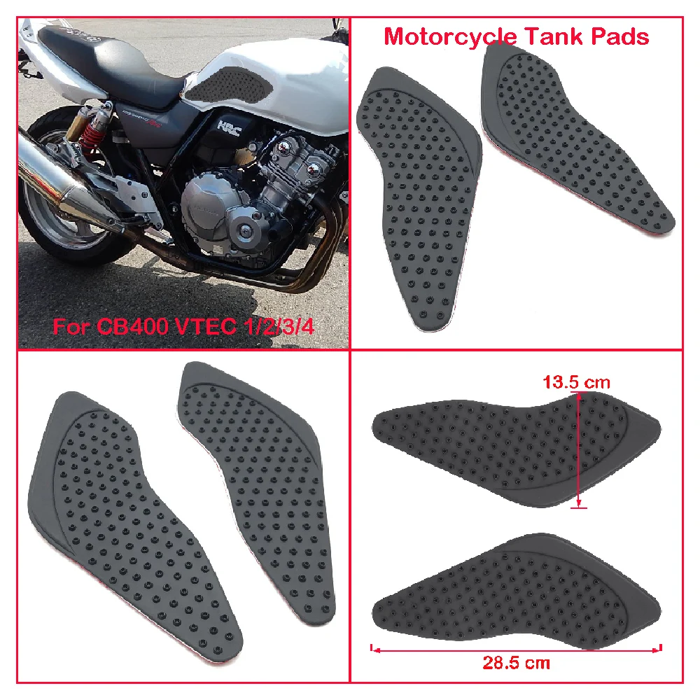 Подходят для Honda CB400 CB 400 SF VTEC 1 2 3 4 1992-2018 мотоциклетная подкладка TankPad, боковой топливный бак, сцепление с коленом, Детские накладки, наборы