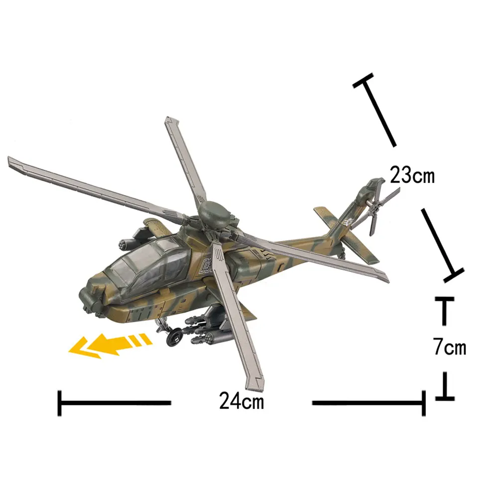 

1: 72 AH64 Helicopter Toy Model Plane Kit ABS Die-Cast Aircraft Display Toys Airplane For Children Collected Gift By Aviation