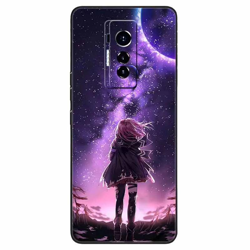 For Tecno Phantom X Case Soft Silicone Luxury Shockproof Cover On for PhantomX 2021 TPU Coque Cute Cat Painted Funda Shell 6.7\'\'