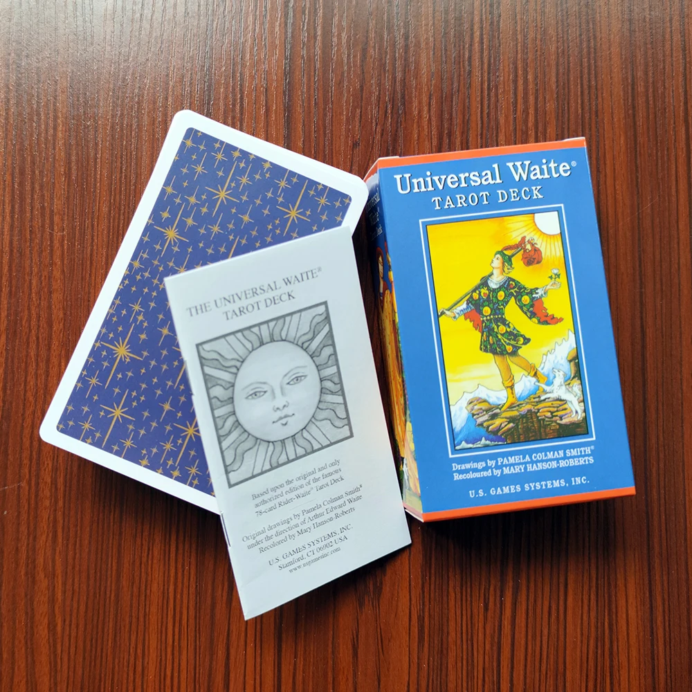 12CMX7CM Universal Waite Divination Tarot Deck Cards for beginners with guidebook