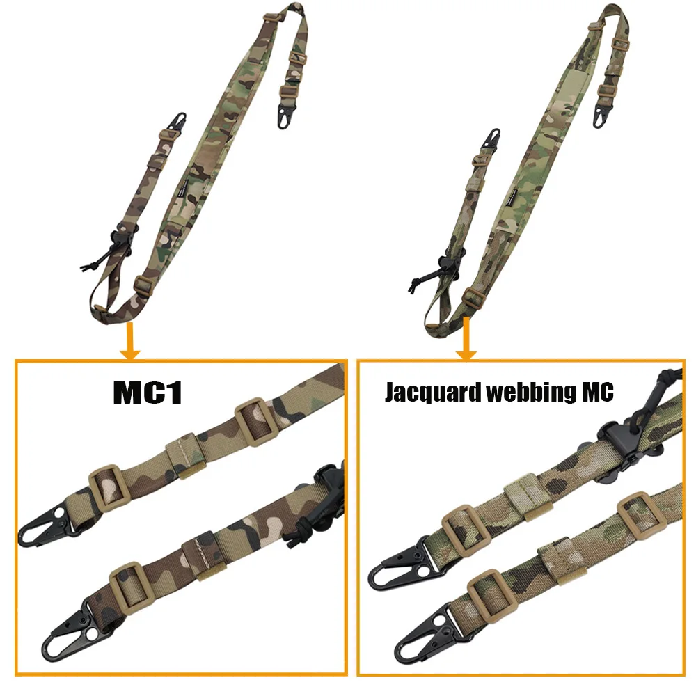 Taktischer Jagdgewehrriemen, abnehmbar, 2-Punkt, gepolstert, modularer Kampf-Gewehrriemen, Schießzubehör, MC MCBK – Detail 1