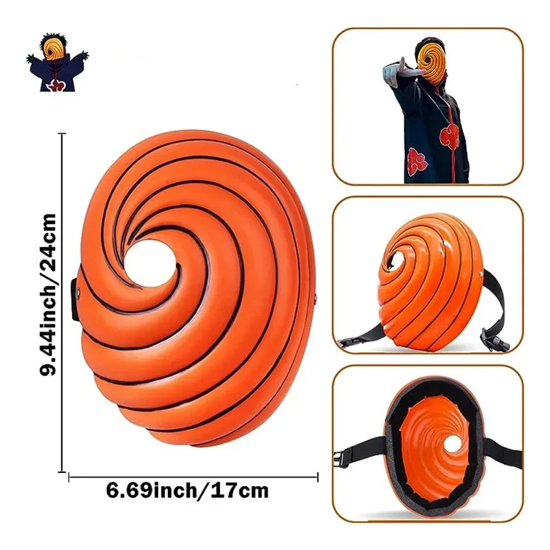 CyAnime Narut máscara de resina accesorios de disfraz regalo de fiesta de Halloween para niños Ninja Anime Uchiha Cosplay máscaras masculinas y femeninas