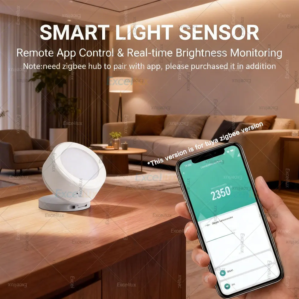 Zigbee Smart Luminance Sensor Lux Light Sensor Brightness Detector For Home Automation Scene Support Tuya Smart Life Zigbee2MQTT