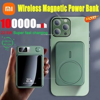 Xiaomi 100000mAh Magnetic Wireless Power Bank 22.5W Fast Charger For Magsafe Portable Emergency Power For Iphone Huawei Samsung