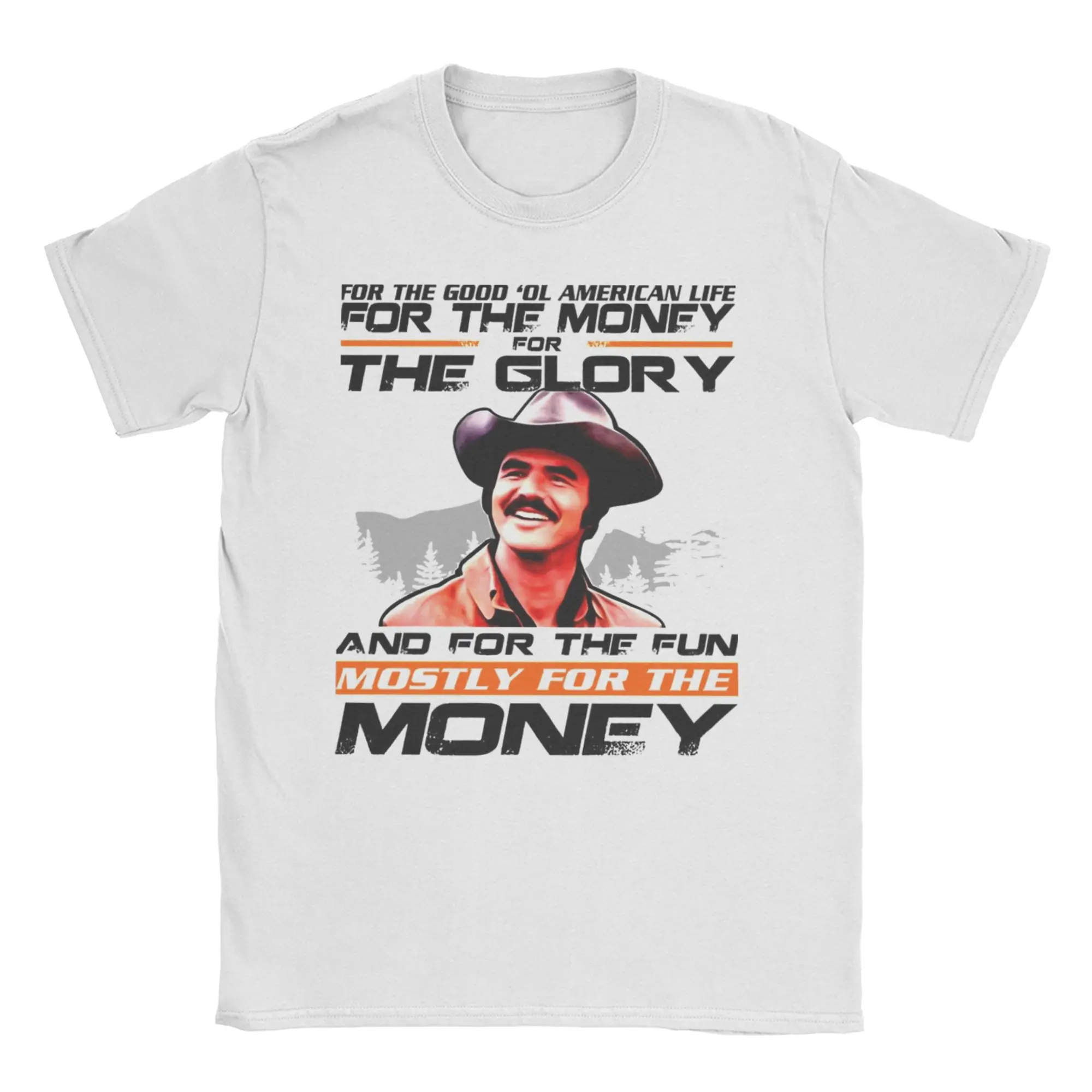 Men Women's T-Shirts The glory Smokey and the bandit car movie art 100% Cotton Tee Shirt Short Sleeve T Shirts Round Neck Tops