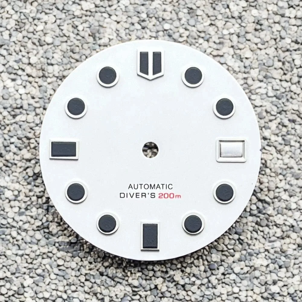 28.5mm S Logo Matte Dial Fit NH35/NH36/4R/7S Movement Green Luminous High-Quality Watch Modification Accessories Watch Dial