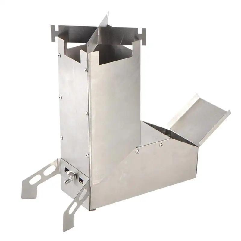 

Portable Wood Burning Stove Portable Stainless Steel Camp Heating Stove Removable Charcoal Stoves With Carrying Bag For Outdoor