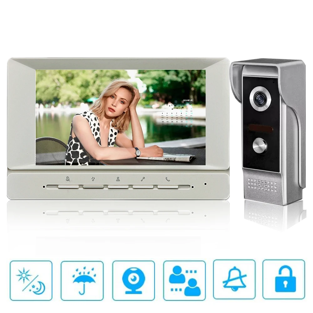 

7 Inch Video doorbell Intercom Smart Home Security Protection System Camera for Apartment Video Door Phone with Unlock