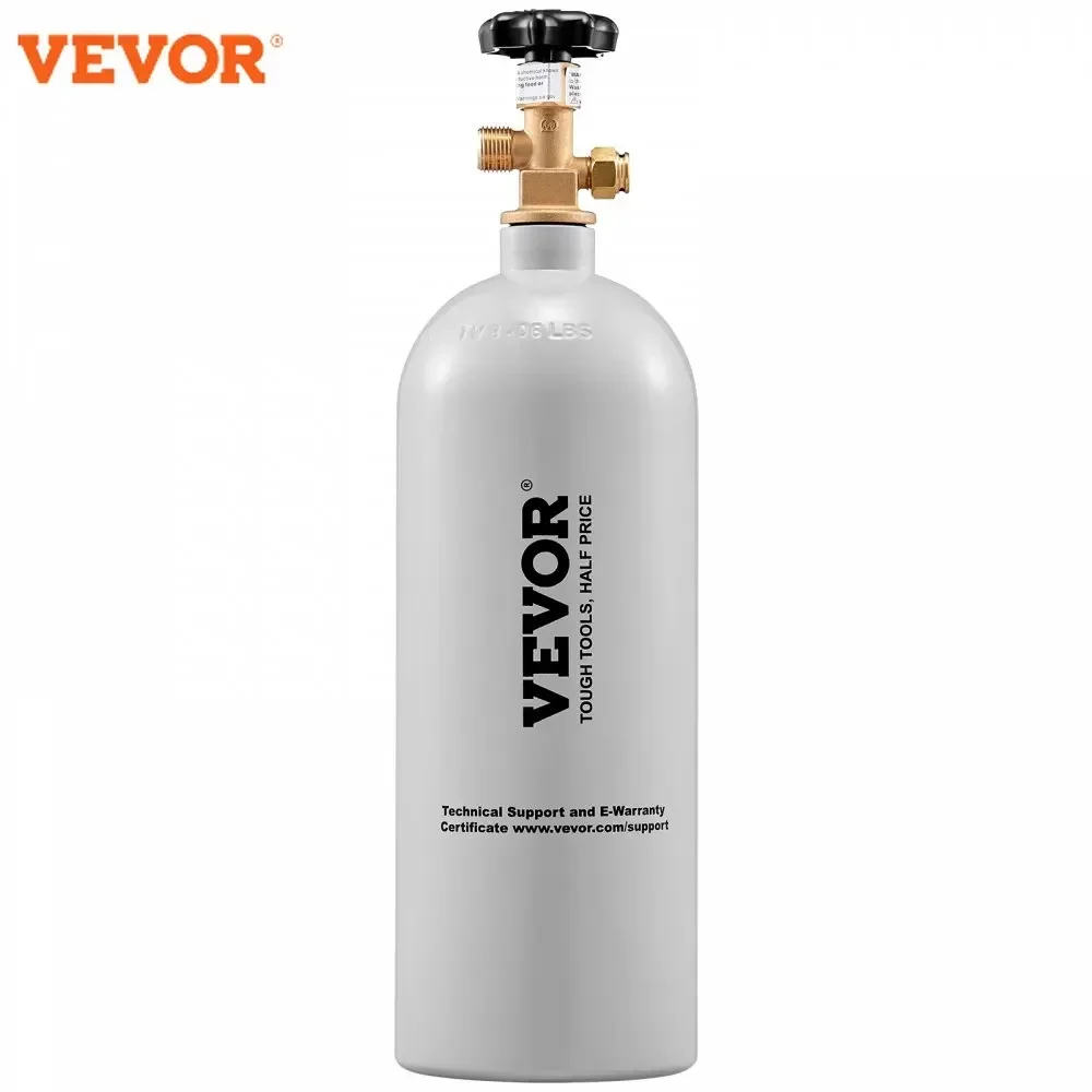 

VEVOR 5 Lbs CO2 Tank Aluminum Gas Cylinder, Brand New CO2 Cylinder with Gray Spray Coating, CO2 Tank with CGA320 Valve,