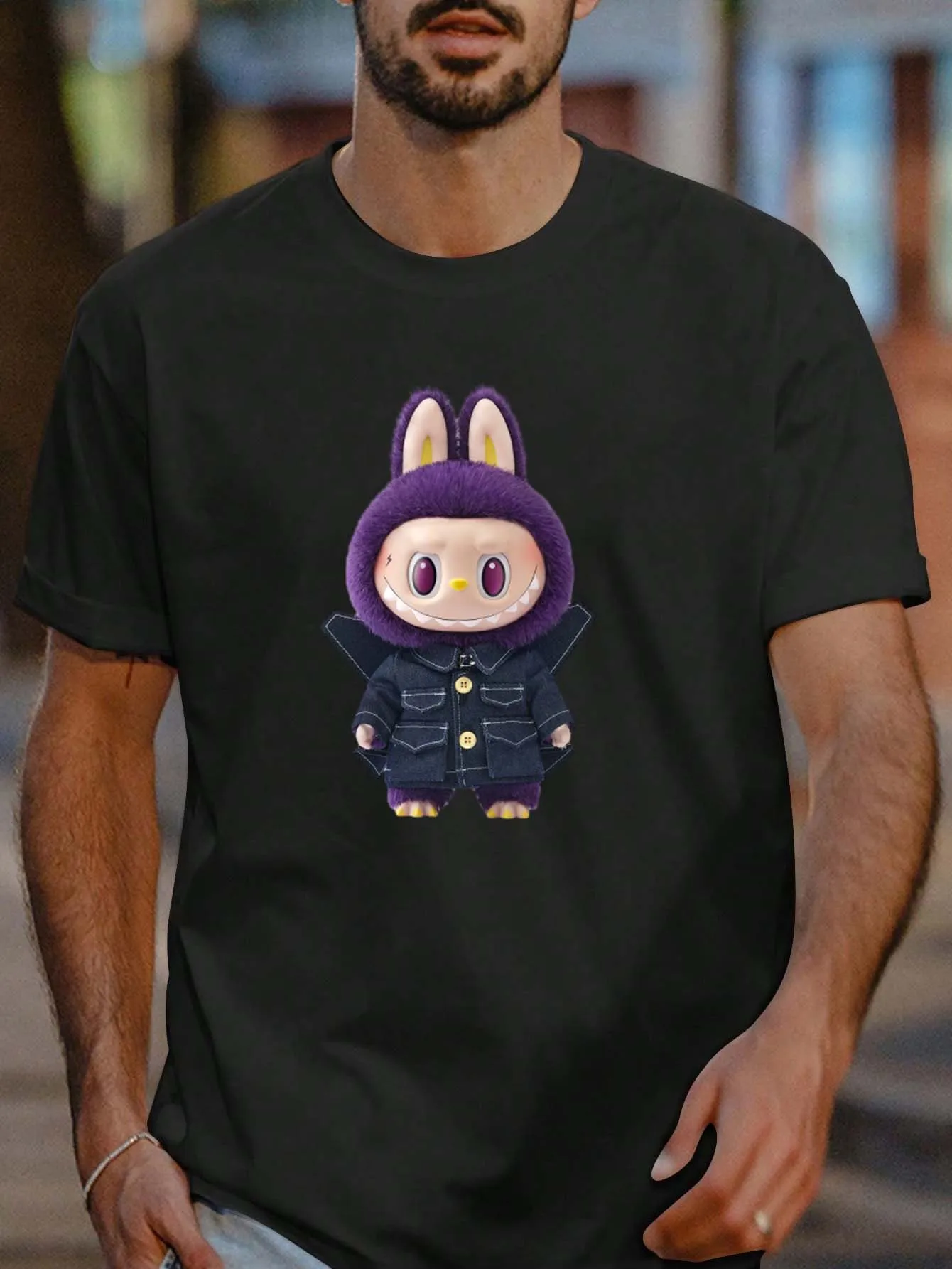 

“Bulala Purple Bunny: Denim - jacketed, wing - adorned, cute - cool design for Bulala T - shirts.”