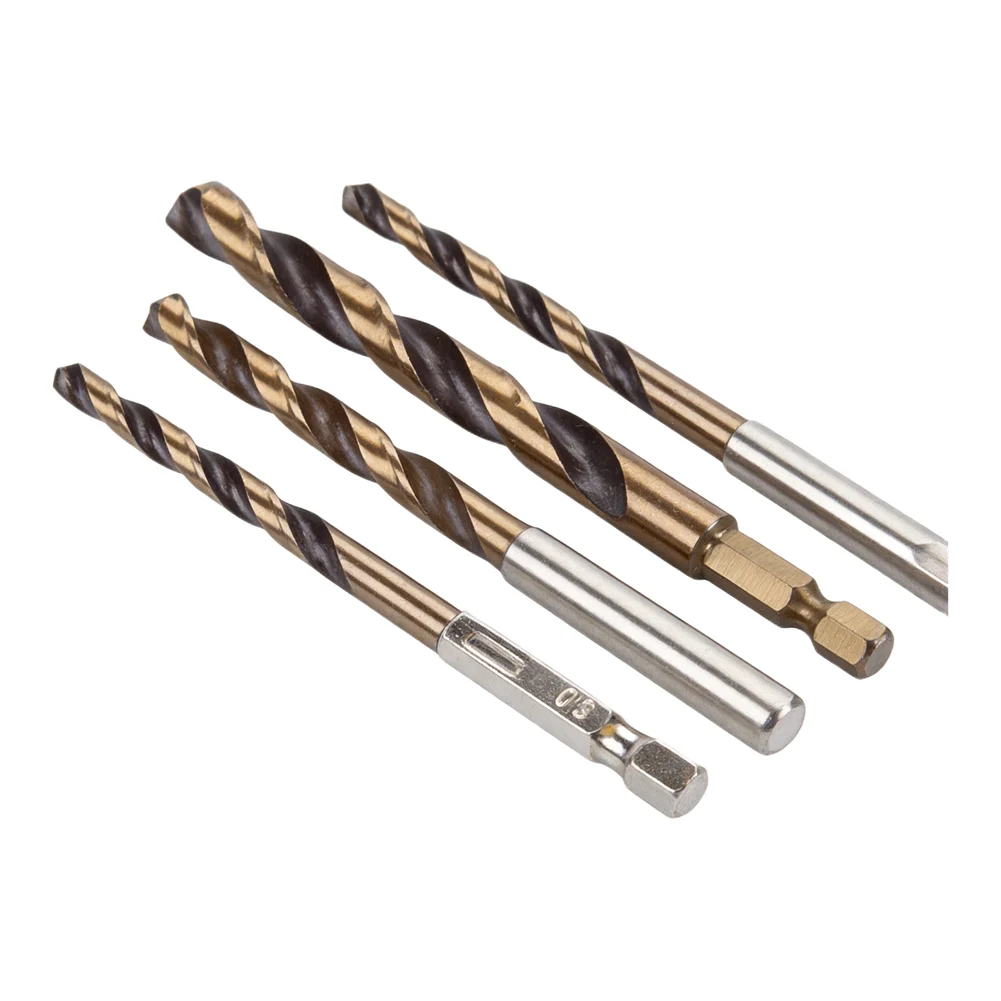 6pcs Drill Set Drill Set 4mm 1 4 Inch Hex Shank 135 Split Point Bladeless Design Faster Cooler Drilling 6pcs Drill