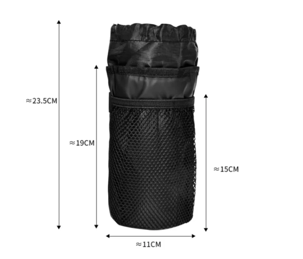Universelle isolierte Fahrrad-Flaschentasche mit Netztasche, geeignet für Spaziergänge, Offroad- und Mountainbiking. – Detail 3