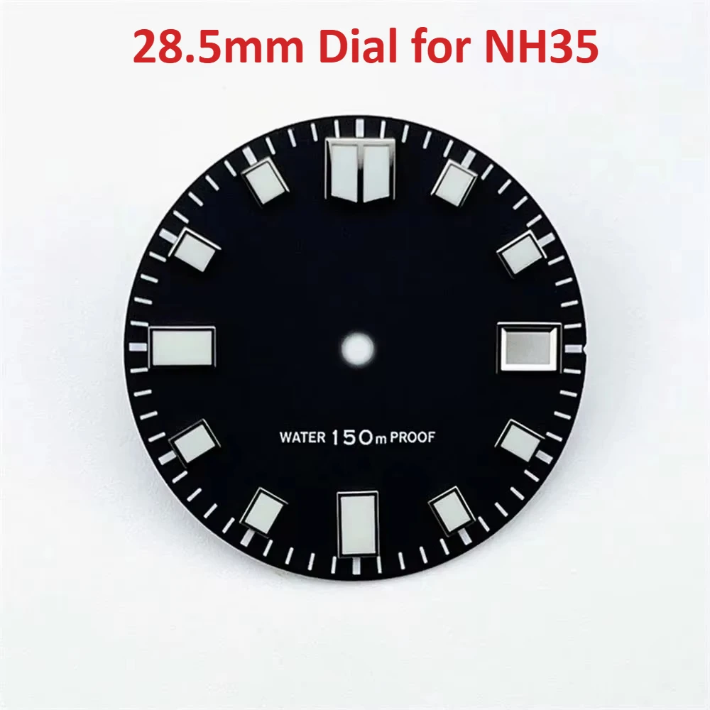 

NH35A Watch Dial 28.5mm Green Luminous Dial Mechanical Watch Face for NH35A/4R35 Movement Modified Watches Parts