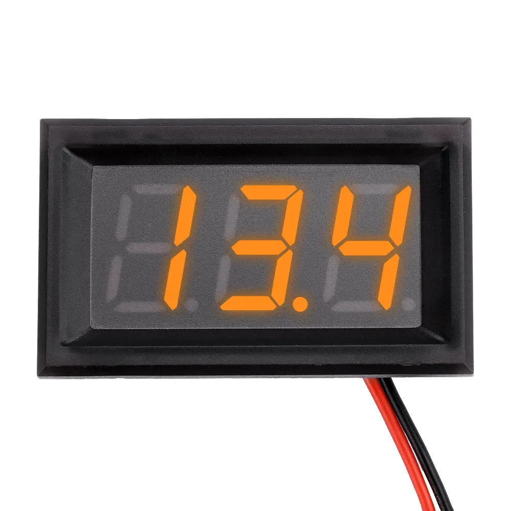 Waterproof Voltage Meter DC 4.5-30V Waterproof Golf Cart Digital Voltmeter 12V 24V LED Battery Monitor for Cars Boats Motorcycle