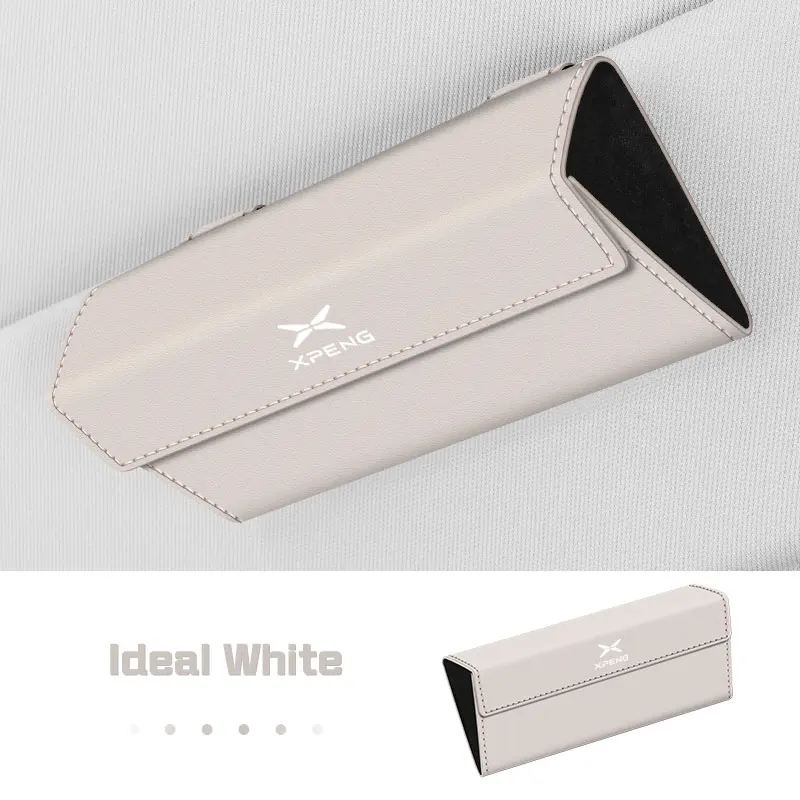 

Leather Car Visor Sunglasses Box For Xpeng MONA M03 P7 P7+ X9 G6 G9 P5 G7 N5 G3 X2 N5 F30 H93 Flocking Glasses Case Accessories