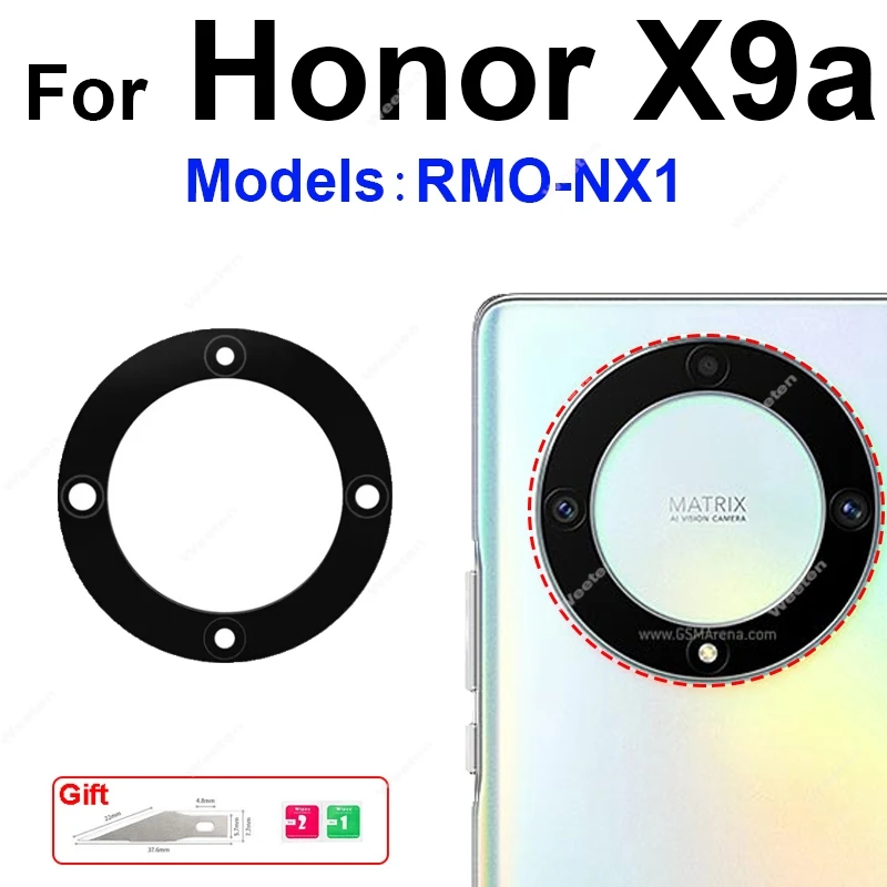 Back Camera Lens Glass Lens For Honor X9a X8a X7a X6a X9b X8b X7b Rear Camera Glass Lens With Adhesive Sticker Replacament Parts