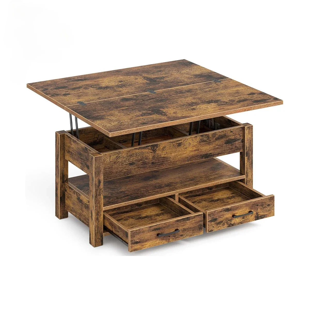 Fuente transfronteriza: muebles de panel Amazon, sala de estar, mesa de centro, poste de gas, elevación y contracción, almacenamiento, fábrica simple