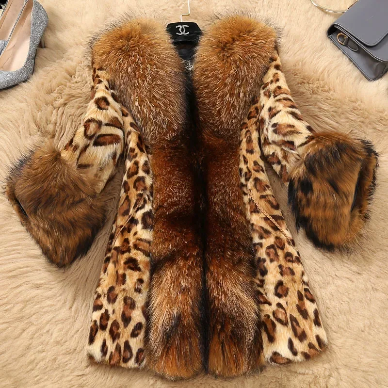 New Winter Jacket Women Faux Fur Coat Parkas Windbreaker Faux Fur Collar Plus Size Warmth Tops