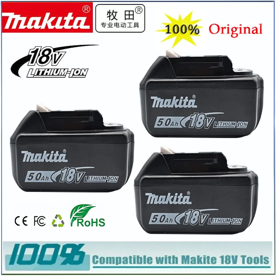 

Original 18V 5000mAh Makita Power Tools Replacement Accessories BL1860 BL1850 BL1830B BL1815 Li-ion Rechargeable batteries Pack