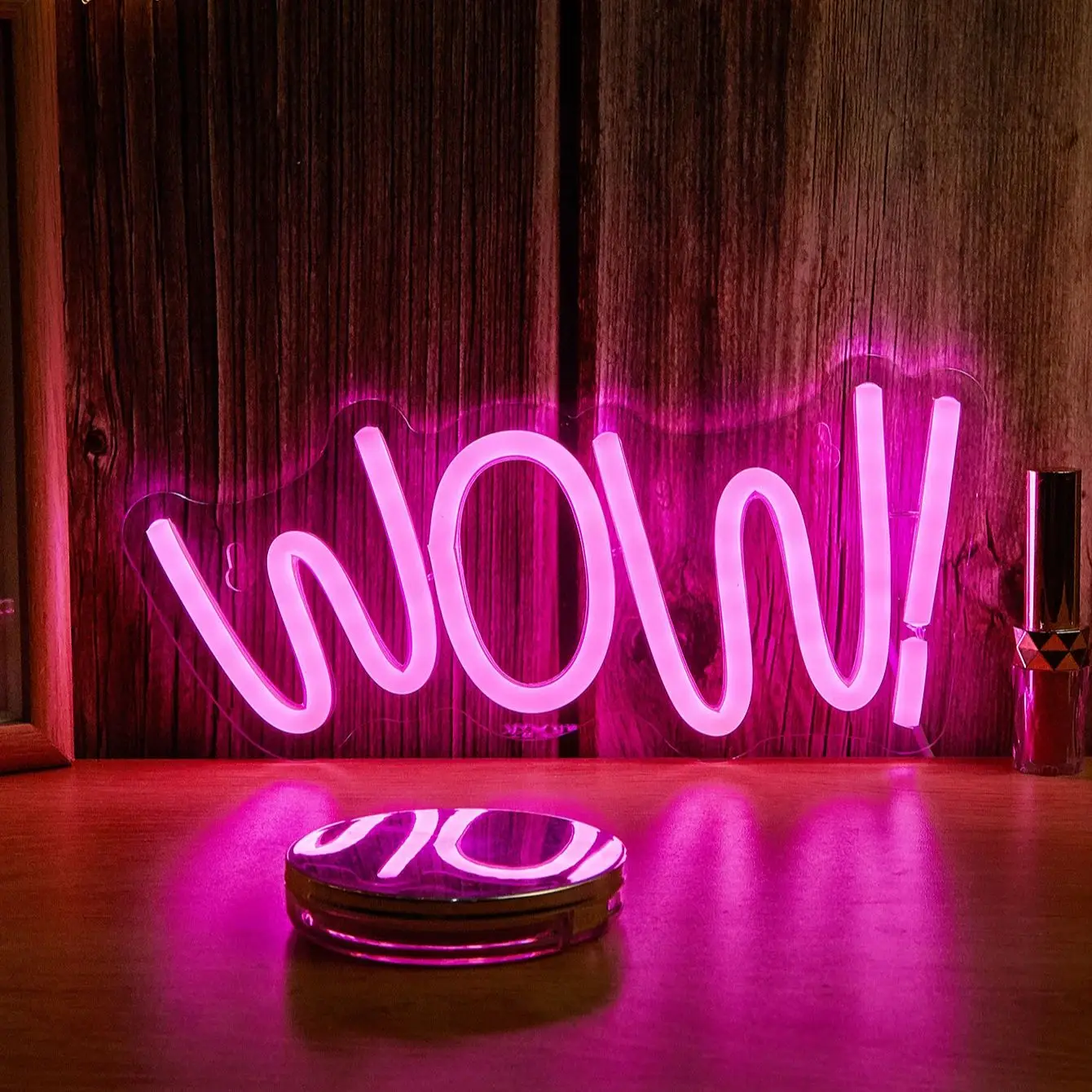 

Chi-buy светодиодный неоновый WOW неоновые вывески с питанием от USB, ночник, 3D настенное искусство, декор для спальни, гостиной, лампы, знаки
