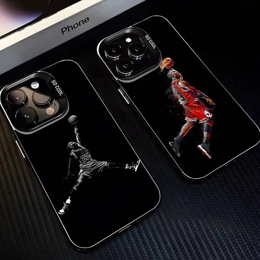 

Michael Jordan Basketball Phone Case For iPhone 16,15,14,13,12,11,Mini,Pro,MAX Black Matte Shockproof Cover