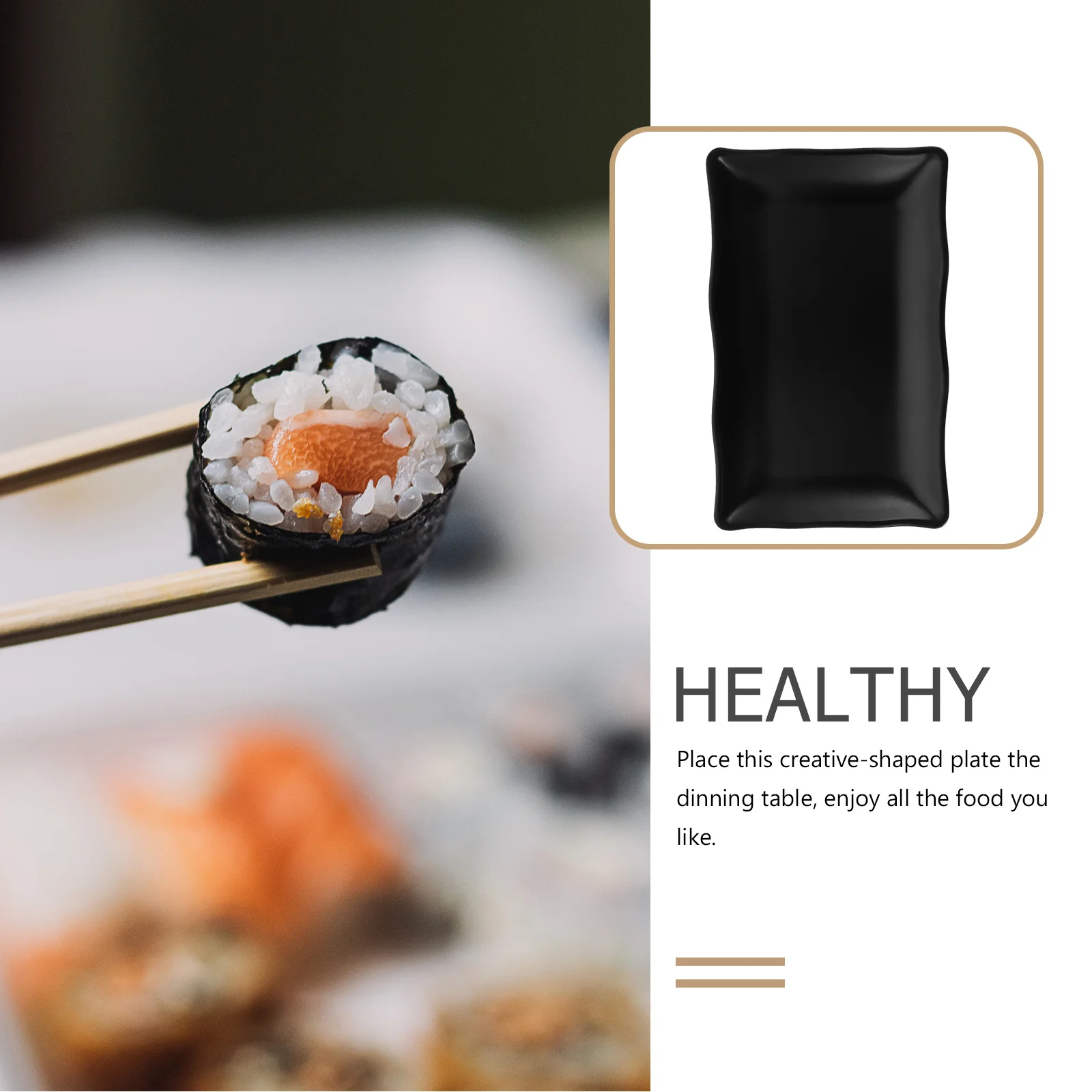 

2Pcs Decorative Sushi Container Exquisite Salmon Plate Non-Slip Base Ideal for Parties Restaurants Daily Use Convenient