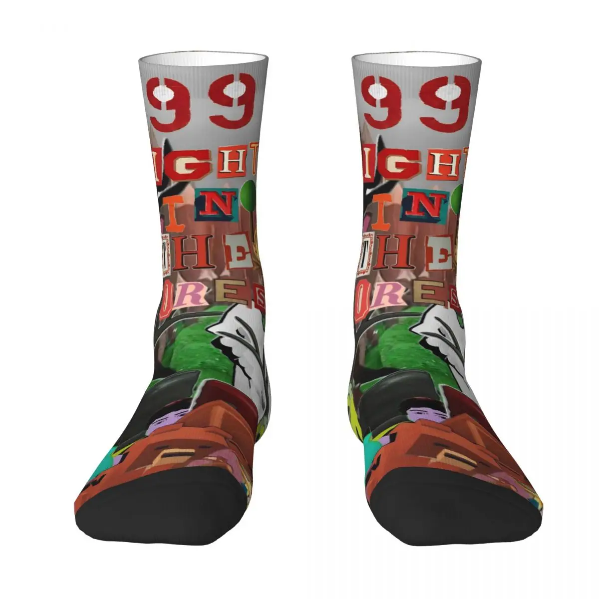 زوجين الجوارب 99 ليال في الغابة لعبة فيديو جوارب الخريف مضحك الدافئة جوارب ناعمة الرسم سكيت المضادة للانزلاق الجوارب