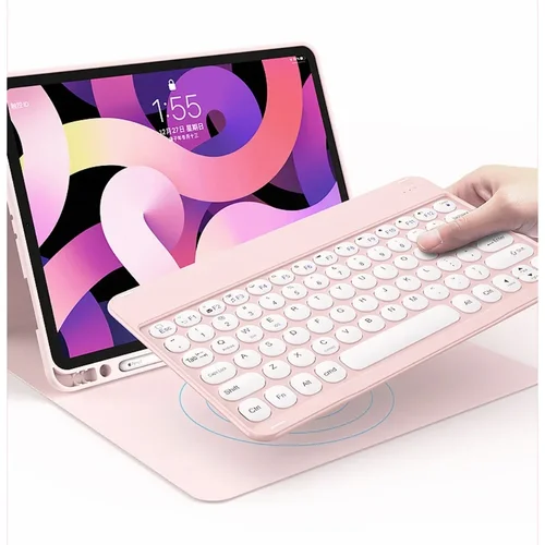 Imagen 2 del producto Fundas para teclado de tabletas para el nuevo iPad 11th A16 2025 con ranura para lápiz para iPad 10th 9th 8th Air 6 5 4 Air 3 Pro 11 4th 3rd