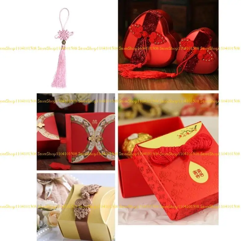 15yc Handwoven Knap Trung Quốc Tassels Mặt dây chuyền Handmade Lucky Charm Hanging Trang trí