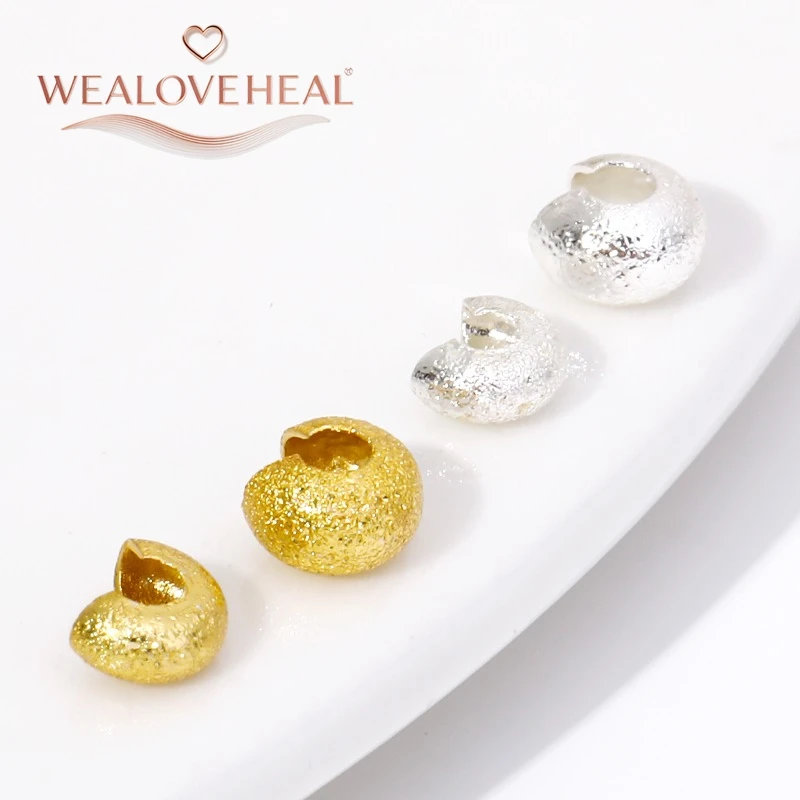 50/100 Stück 18K vergoldete Messing-C-Form-Klemmverschlüsse 3/4/5mm Halbmond-Klemmperlen Stopper DIY Schmuckherstellung Zubehör – Detail 20
