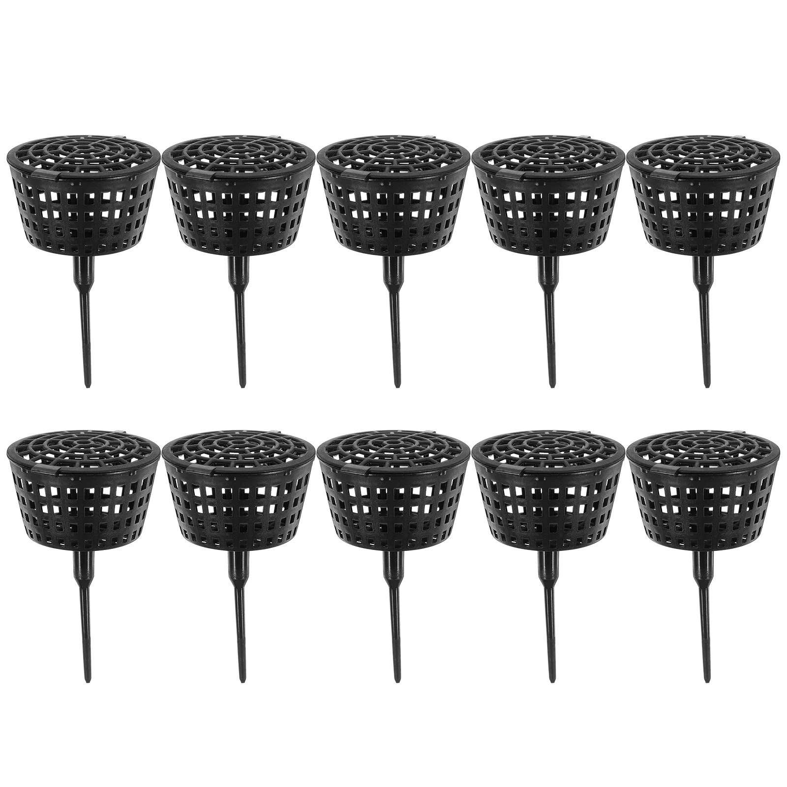 

10Pcs Fertilizer Basket Plastic Container Lid Bonsai Orchid Fertilizer Spikes Gardening Tool Plant Fertilizers