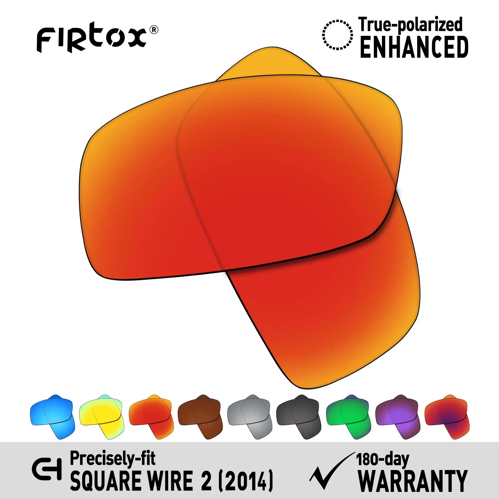 

Поляризованные фотообои Firtox UV400 для солнцезащитных очков Oakley Square Wire 2 (2014) OO4075 60 мм (только линзы)-несколько цветов