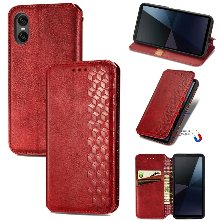 Suitable for Sony Xperia 10 1 VI (2024) V 5 IV III business patterned snap-on artificial leather case for shock protection view 3