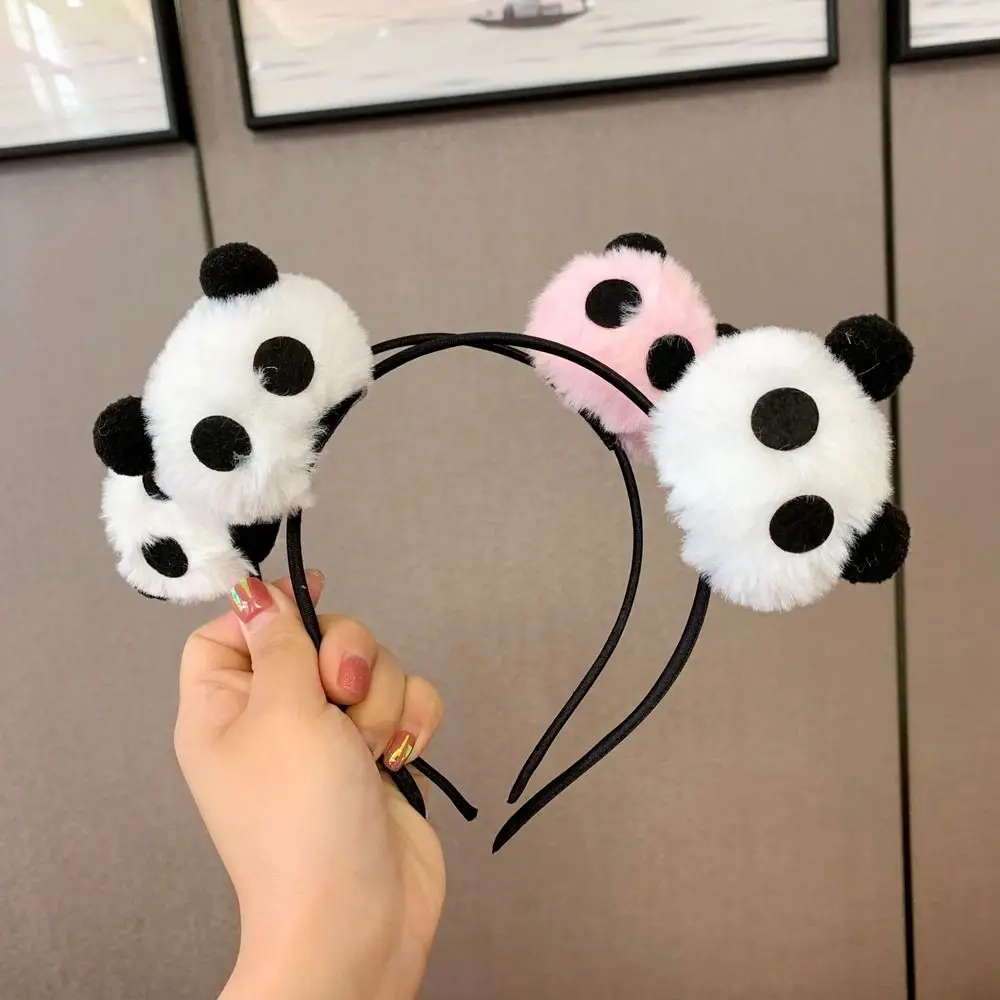 Cartoon Panda Stirnband Persönlichkeit Tier puppe Haars pange Haar Reifen chinesischen Stil Haarband Plüsch Haarband Mädchen