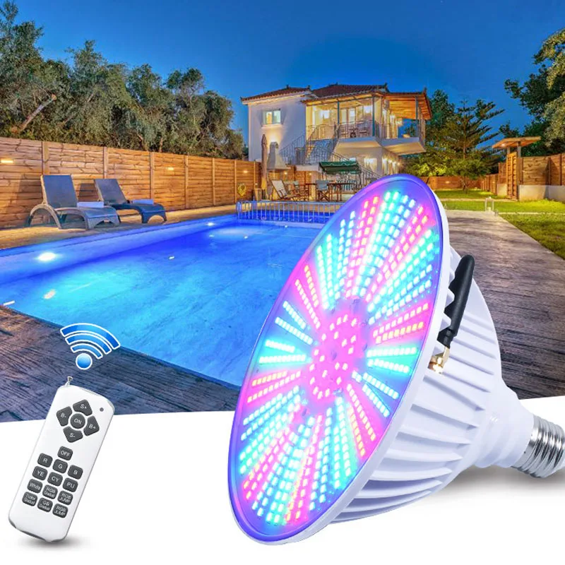 

40W Led Pool Lights for Inground Pool, 12V 120V Underwater Embedded Swimming Light Replacement Bulb,Remote Foundation pond Light