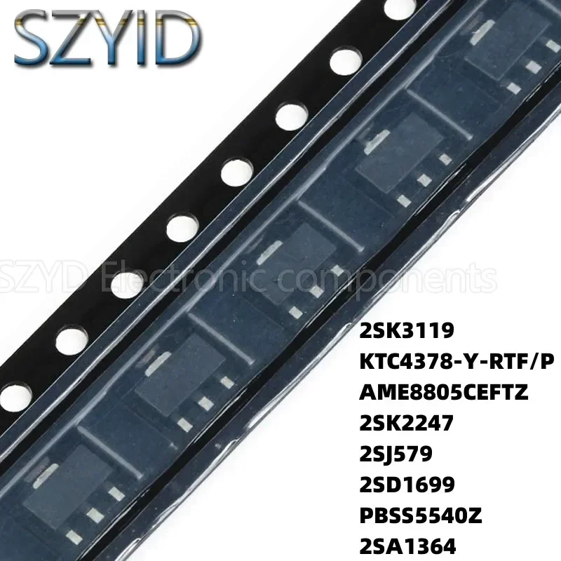 100PCS SOT89 2SK3119 KTC4378-Y-RTF/P AME8805CEFTZ 2SK2247 2SJ579 2SD1699 PBSS5540Z 2SA1364