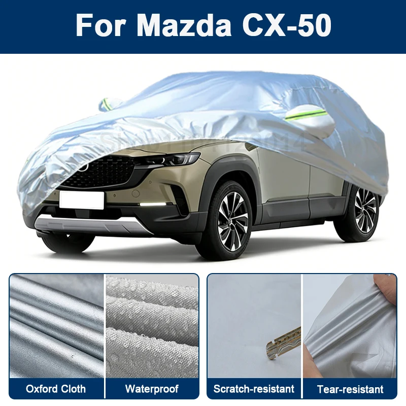 

Outdoor Full Car Cover For Mazda CX-50 with Reflective Strips Waterproof Snowproof Dustproof UV Protection Exterior Accessories