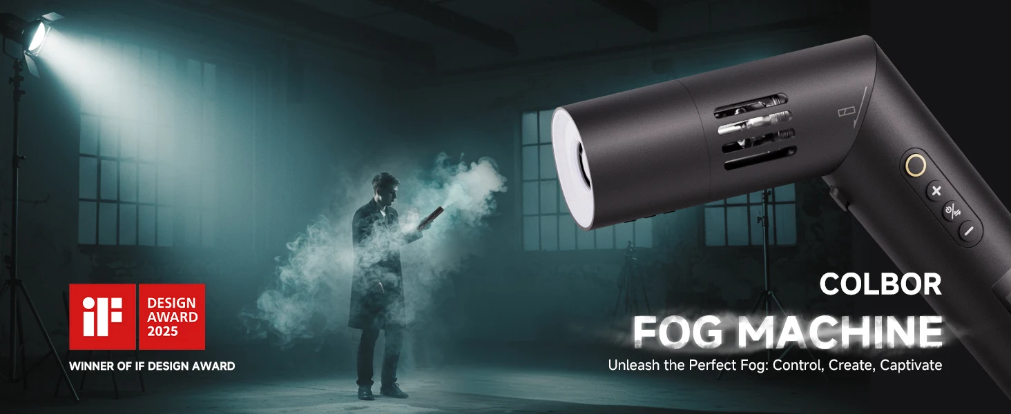 COLBOR CF5 Mini-Nebelmaschine, 40 W, tragbare Fernbedienung, Nebelmaschine für Fotografie, Nebel-Rauchmaschine für die Videoproduktion – Detail 17