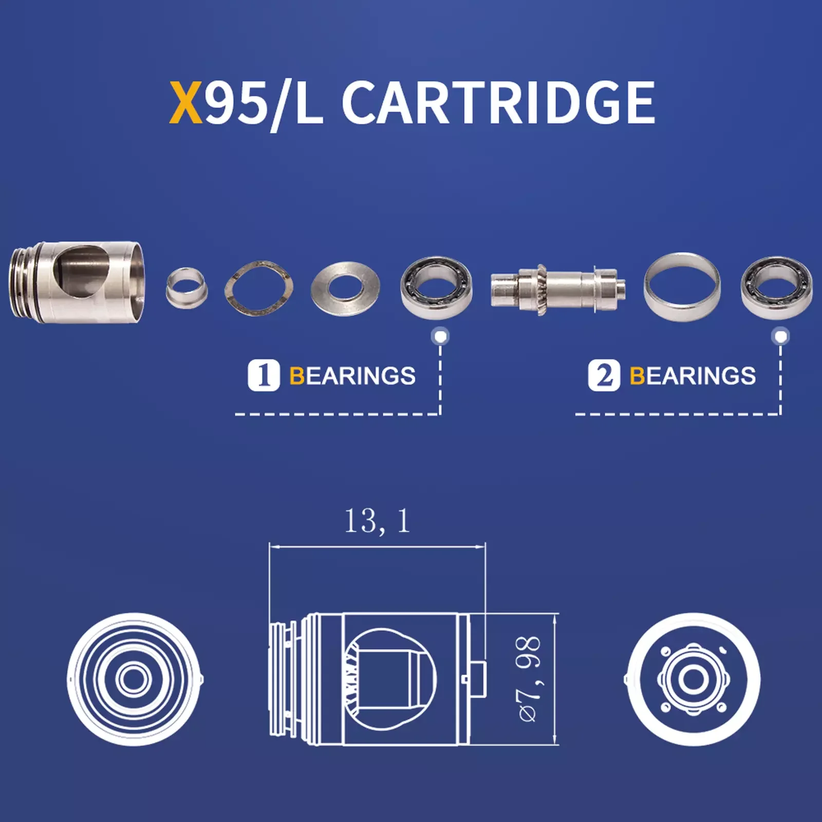 歯科用ロータヘッドカートリッジ,1:5 LEDボールベアリング,コントラアングル,光ファイバーハンドピース,NSK,TI MAX,M95,X95,X95L