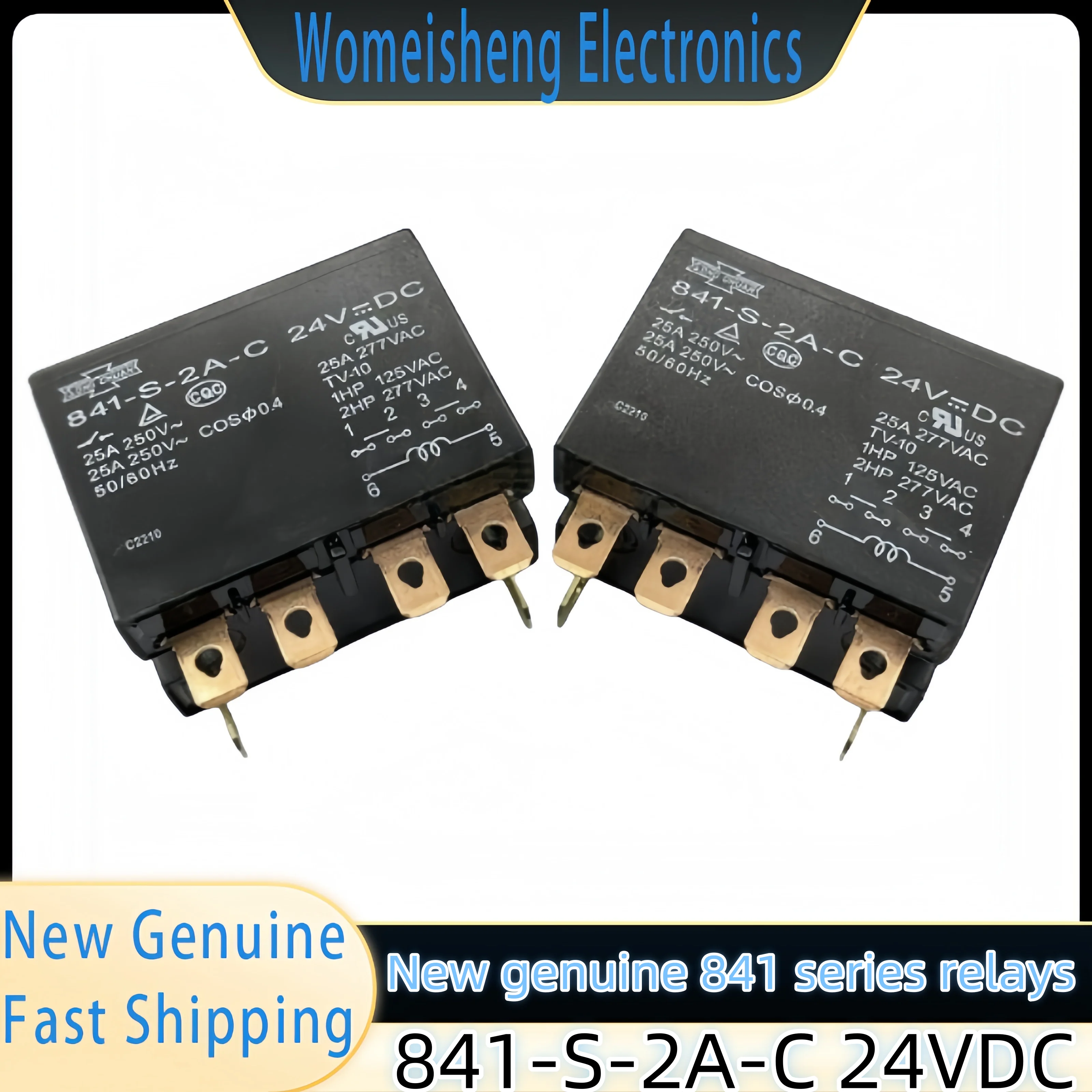 

New Genuine 841-S-2A-C 24VDC Power Relay 1PCS