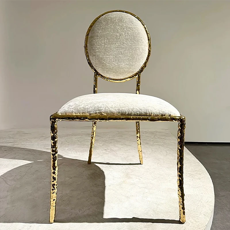 *Light Luxury Modern Brass Branch Dining Chair Designer New Villa Mansion Backrest Makeup Leisure Chair Indoor Home Furniture