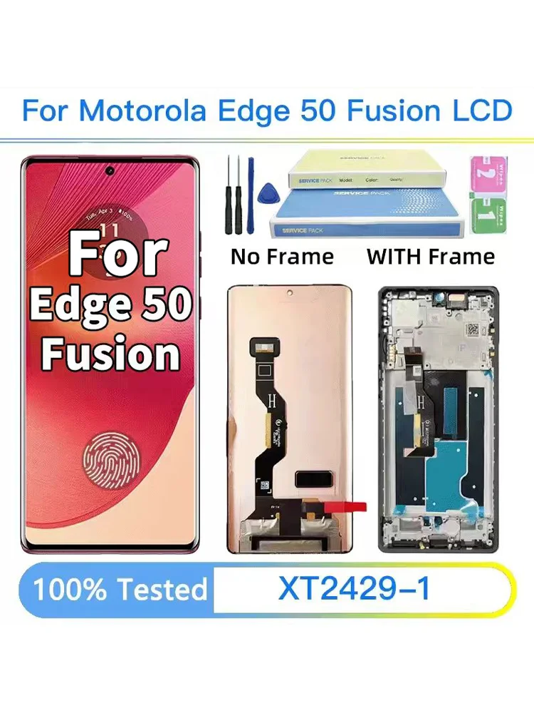 6.7 AMOLED Nowy wyświetlacz LCD z digitizerem do Motorola Edge 50 Fusion, zamiennik ekranu do Moto Edge50 Fusion XT2429-1 LCD — zdjęcie produktu 7
