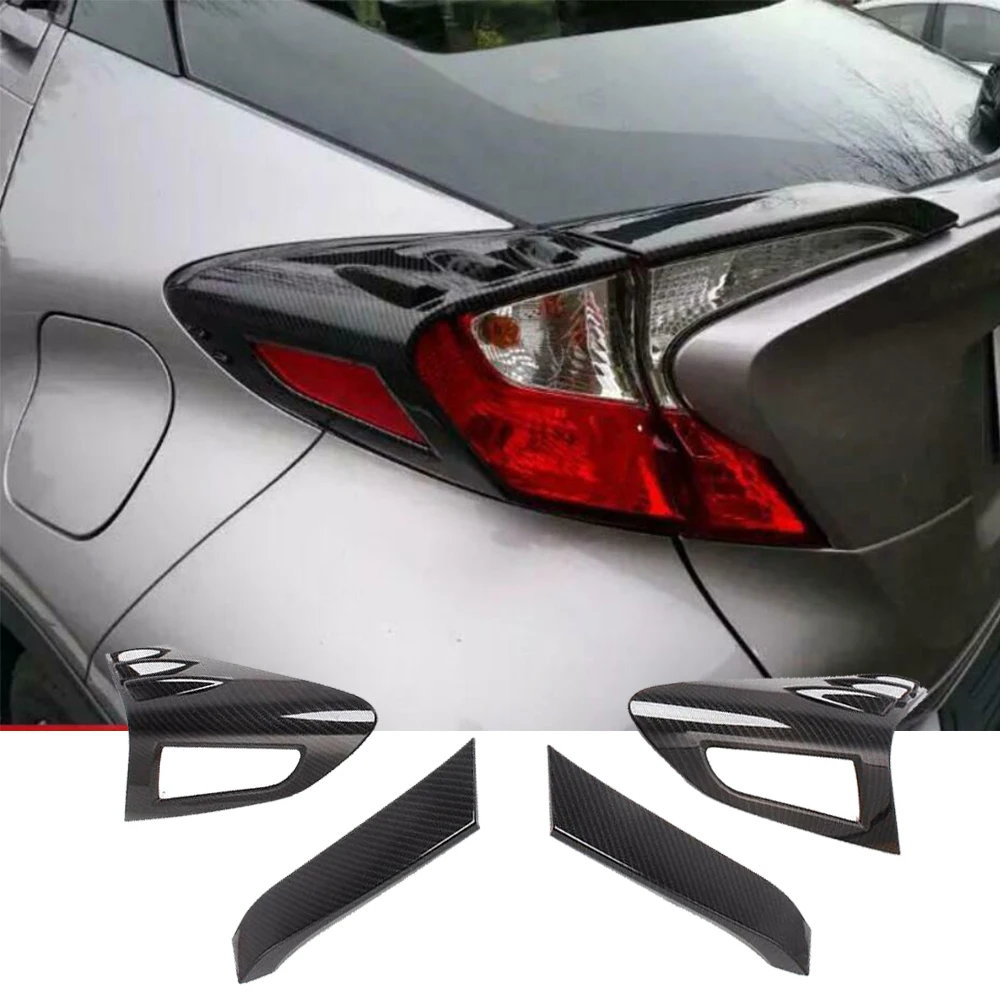 

Pair Car Tail Light Cover Trims For Toyota C-HR XLE Limited Nightshade LE 2018 2019 2020 2021 2022 Tail Light Cover Decoration