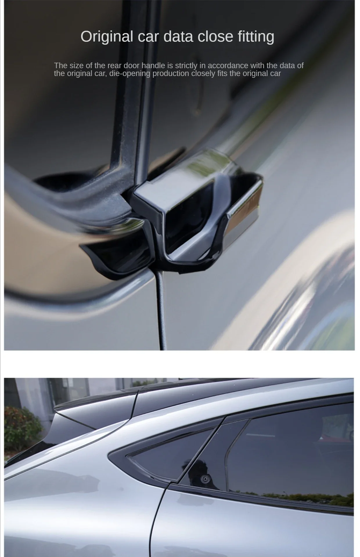 2PCS Rear Door Handle for Ford Mustang Mach-E Protective Cover Sticker Convenient Decorative Original Modification Accessories